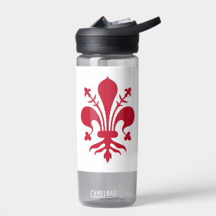 Botella de agua con bandera de Florencia, Italia