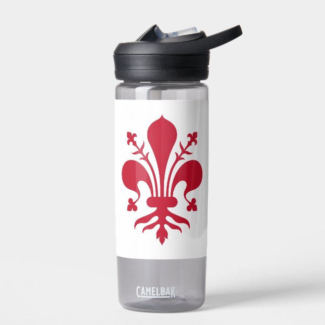 Botella de agua con bandera de Florencia, Italia (Izquierdo)