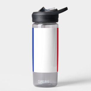 Botella de agua con bandera de Francia