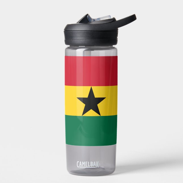 Botella de agua con bandera de Ghana (Izquierdo)