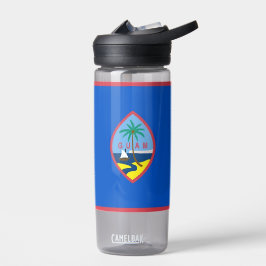 Botella de agua con bandera de Guam, EEUU.