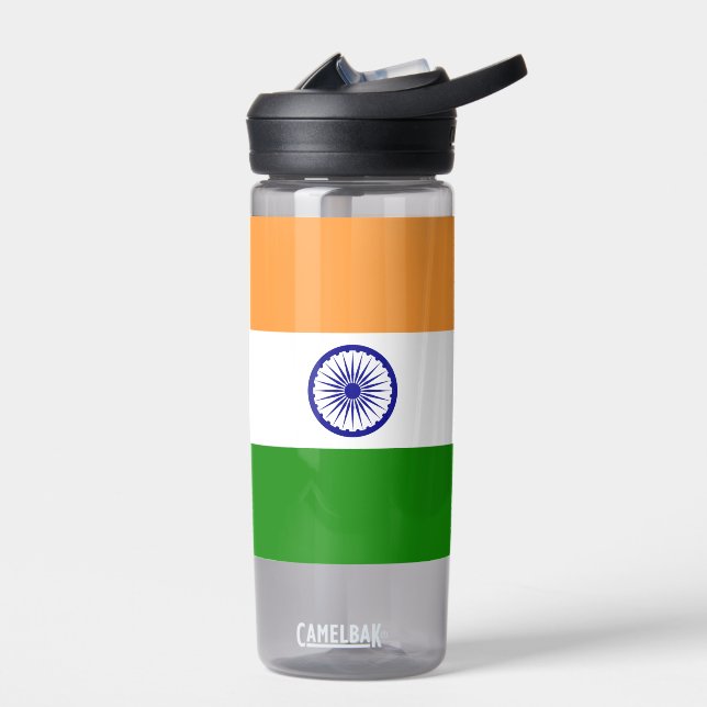 Botella de agua con bandera de India (Izquierdo)