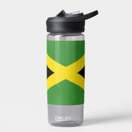 Botella de agua con bandera de Jamaica