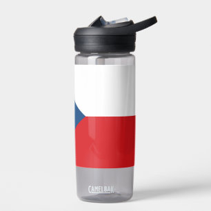 Botella de agua con bandera de la República Checa