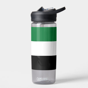 Botella de agua con bandera de los Emiratos Árabes