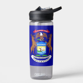 Botella de agua con bandera de Michigan, Estados U