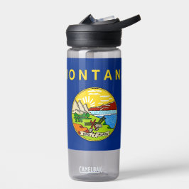 Botella de agua con bandera de Montana, EEUU.