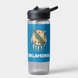 Botella de agua con bandera de Oklahoma, EE.UU.