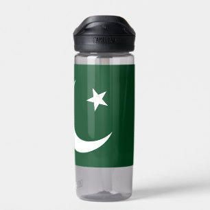 Botella de agua con bandera de Pakistán