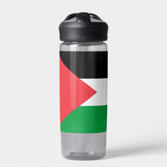 Botella de agua con bandera de Palestina (Delante)