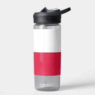 Botella de agua con bandera de Polonia