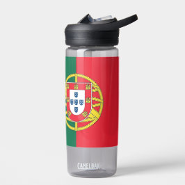 Botella de agua con bandera de Portugal
