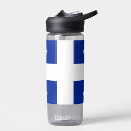 Botella de agua con bandera de Quebec, Canadá