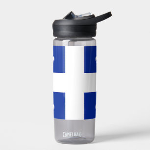 Botella de agua con bandera de Quebec, Canadá