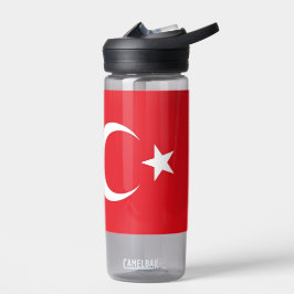 Botella de agua con bandera de Turquía