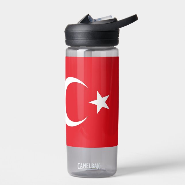 Botella de agua con bandera de Turquía (Izquierdo)
