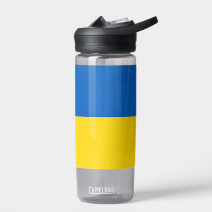 Botella de agua con bandera de Ucrania