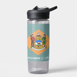 Botella de agua con bandera del estado de Delaware