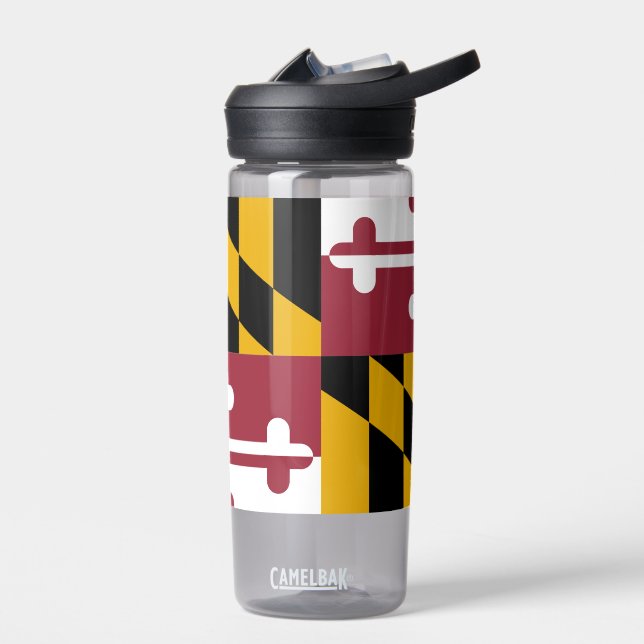 Botella de agua con bandera del estado de Maryland (Izquierdo)