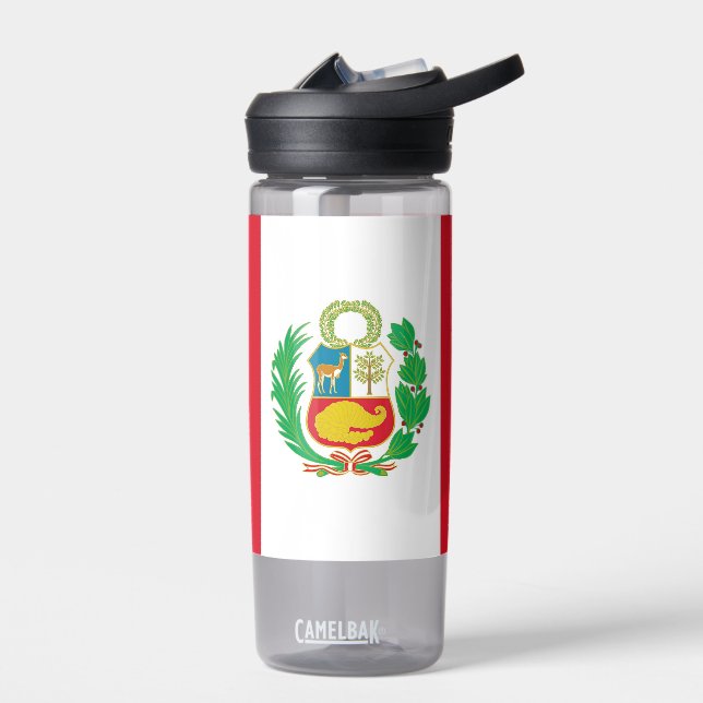Botella de agua con bandera del Perú (Izquierdo)
