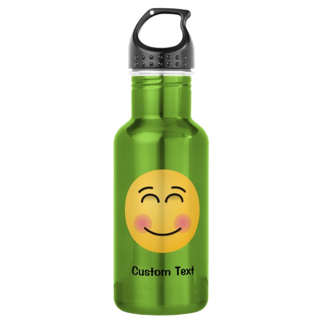Botella de agua con cara sonriente y ojos sonrient (Anverso)
