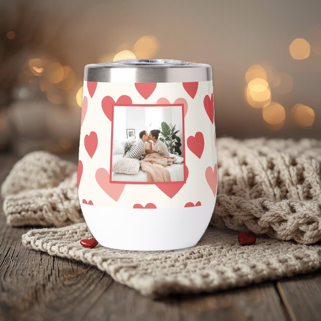 Botella de agua con corazón de foto personalizada  (Subido por el creador)