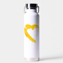 Botella de agua con corazón especiado de calabaza
