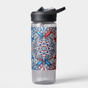 Botella de agua con diseño de colores franceses
