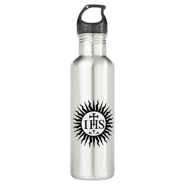 Botella de agua con el monograma IHS (Anverso)