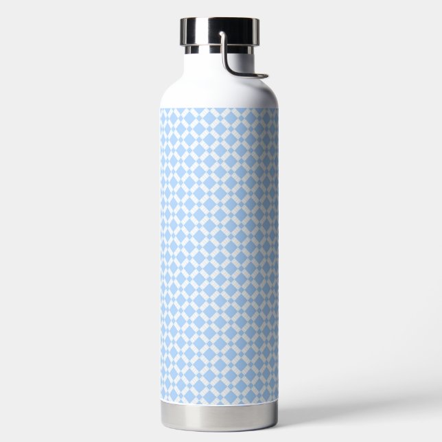 Botella de agua con estampado de cuadros (Izquierda)