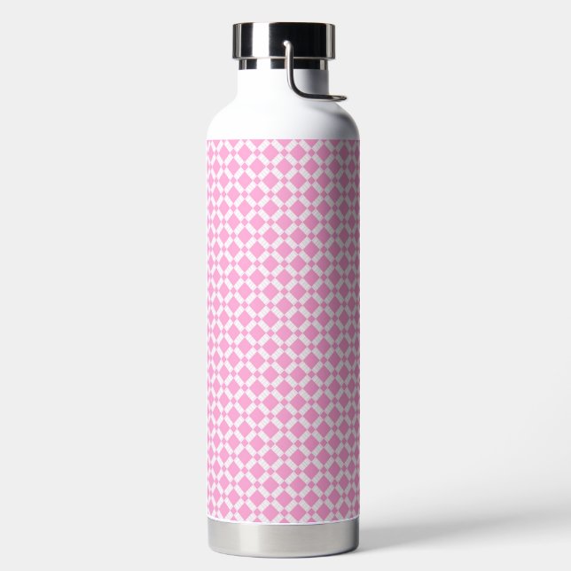 Botella de agua con estampado de cuadros (Izquierda)