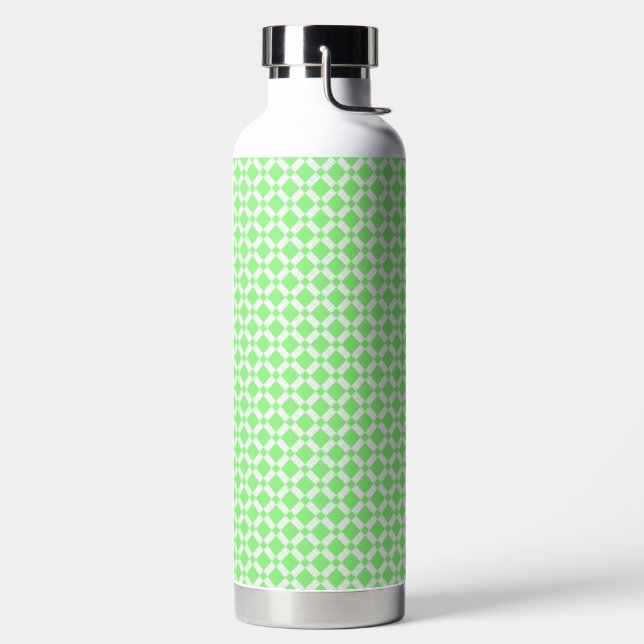 Botella de agua con estampado de cuadros (Izquierda)