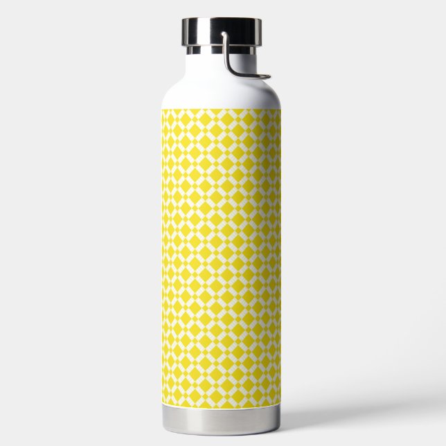 Botella de agua con estampado de cuadros (Izquierda)