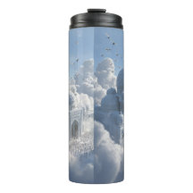 Botella de agua con impresión de paisajes impresio