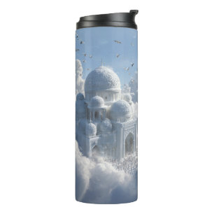 Botella de agua con impresión de paisajes impresio