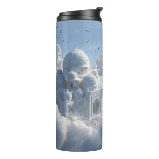Botella de agua con impresión de paisajes impresio