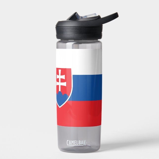Botella de agua con la bandera de Eslovaquia (Izquierdo)