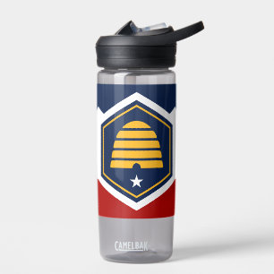 Botella de agua con la nueva bandera de Utah, EE.