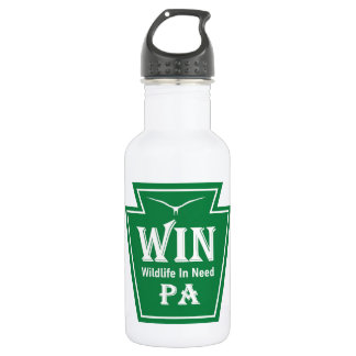 Botella de agua con logo de WIN