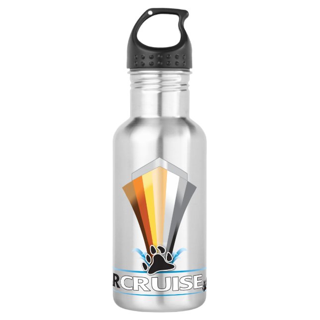 Botella de agua con logotipo BearCruise.com (Anverso)