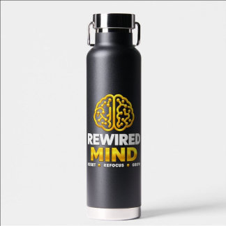 Botella de agua con logotipo de Rewired Mind - Ais