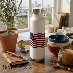 Botella de agua con marca de bandera personalizada