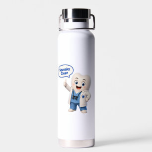 Botella de agua con mascota de dientes Limpios Bri