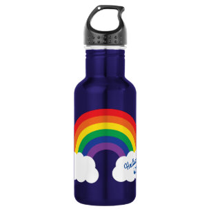 Botella de agua con nombre para niños con sabor a 