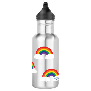 Botella de agua con nombre para niños con sabor a 