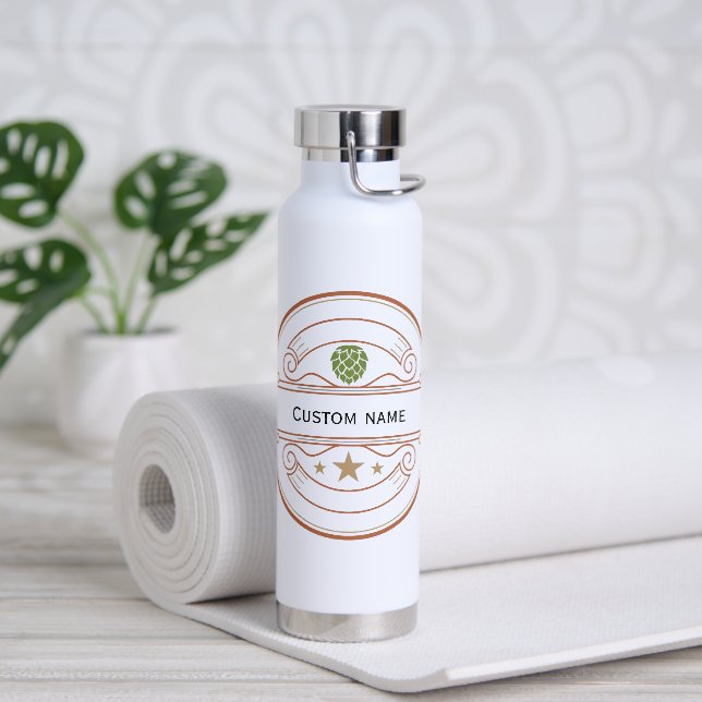 Botella de agua con nombre personalizado (Yoga)