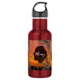 Botella de agua con nombre personalizado estética 