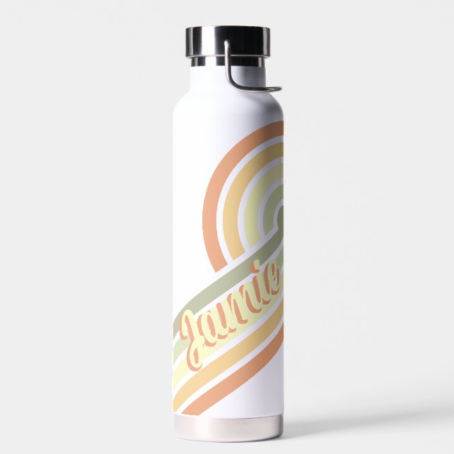 Botella de agua con nombre personalizado horizonta (Izquierdo)