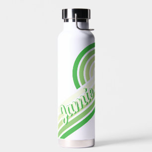 Botella de agua con nombre personalizado horizonta