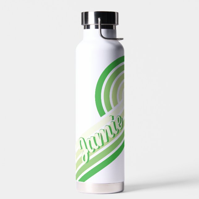 Botella de agua con nombre personalizado horizonta (Izquierdo)